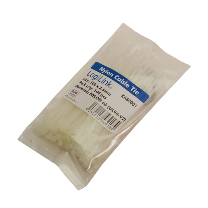 LogiLink Kabelbindere 100x2,5mm 10kg 100stk i gruppen HJEM, HUS OG HAGE / Verktøy / Annet verktøy og tilbehør hos TP E-commerce Nordic AB (38-43853)