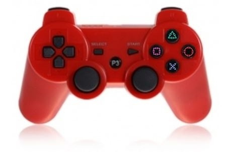 Trådlös handkontroll till PS3 med Bluetooth & DoubleShock 3, Röd i gruppen Elektronikk / TV-spill & tilbehør / Sony PlayStation 3 hos TP E-commerce Nordic AB (38-4446)