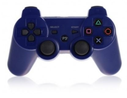 Trådlös handkontroll till PS3 med Bluetooth & DoubleShock 3, Blå i gruppen Elektronikk / TV-spill & tilbehør / Sony PlayStation 3 hos TP E-commerce Nordic AB (38-4448)