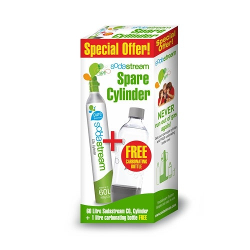 Sodastream Gasspatron 60L + PET-flaske 1L i gruppen HJEM, HUS OG HAGE / Husholdningsapparater / Vann og juice / Kullsyremaskin / Tilbehør hos TP E-commerce Nordic AB (38-45485)