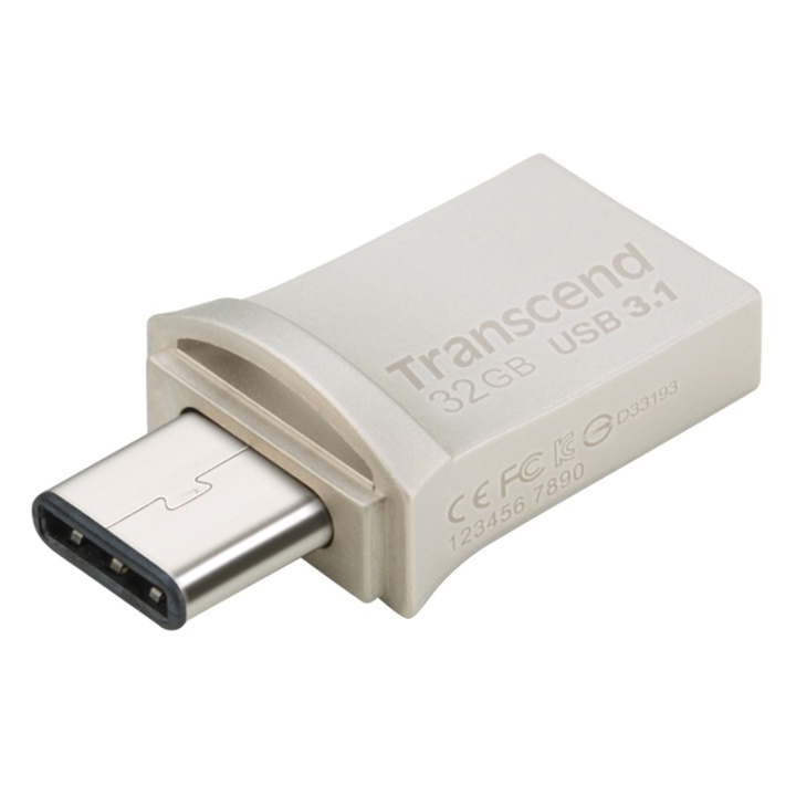 Transcend USB-minne (USB3+Type-C) 32GB i gruppen Elektronikk / Lagringsmedia / USB-Pinner / USB 3.0 hos TP E-commerce Nordic AB (38-45880)