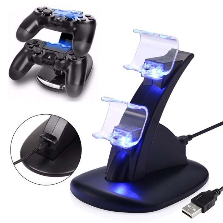 Ladestasjon for PS4 DualShock i gruppen Elektronikk / TV-spill & tilbehør / Sony PlayStation 4 / Tilbehør hos TP E-commerce Nordic AB (38-4595)
