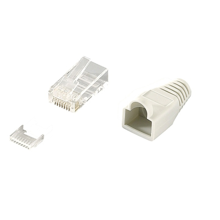 LogiLink Modulær plugg Cat6 uskjermet 100stk i gruppen Datautstyr / Kabler og adaptere / Nettverk / Adaptere og koblinger hos TP E-commerce Nordic AB (38-46383)