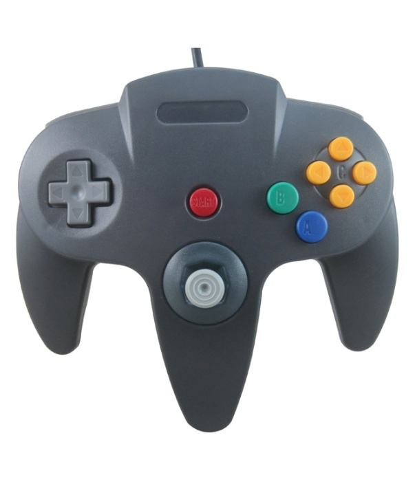 Handkontroll till Nintendo 64 (Svart) i gruppen Elektronikk / TV-spill & tilbehør / Nintendo 64 hos TP E-commerce Nordic AB (38-4671)