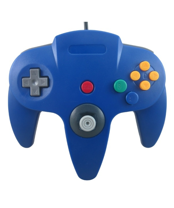 Håndkontroll for Nintendo 64 (Blå) i gruppen Elektronikk / TV-spill & tilbehør / Nintendo 64 hos TP E-commerce Nordic AB (38-4672)