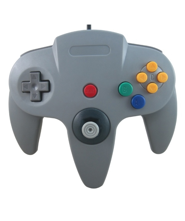 Håndkontroll for Nintendo 64 (Grå) i gruppen Elektronikk / TV-spill & tilbehør / Nintendo 64 hos TP E-commerce Nordic AB (38-4673)