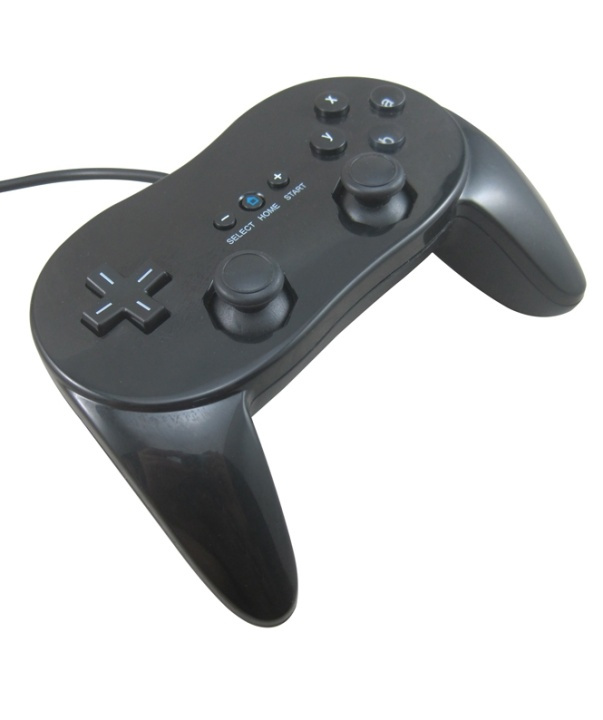 Classic Controller Pro for Nintendo Wii (svart) i gruppen Elektronikk / TV-spill & tilbehør / Nintendo Wii hos TP E-commerce Nordic AB (38-4685)