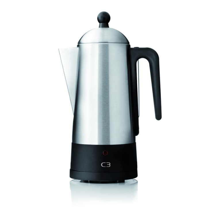 C3 Perkolator Design børstet rustfritt stål 6kp i gruppen HJEM, HUS OG HAGE / Husholdningsapparater / Kaffe og espresso / Kaffetraktere hos TP E-commerce Nordic AB (38-46863)
