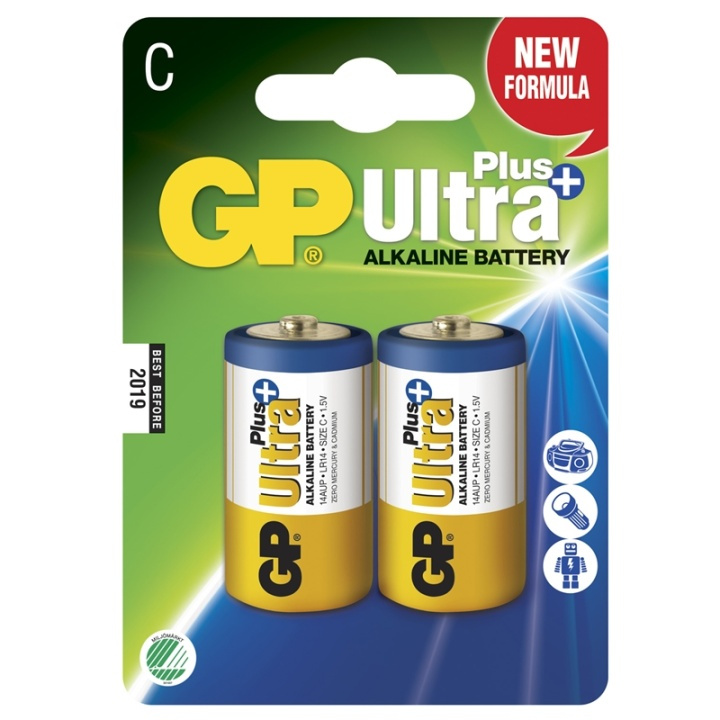 GP Ultra Plus Alkaline C LR14 2-p i gruppen Elektronikk / Batterier & Ladere / Batterier / Andre hos TP E-commerce Nordic AB (38-46984)