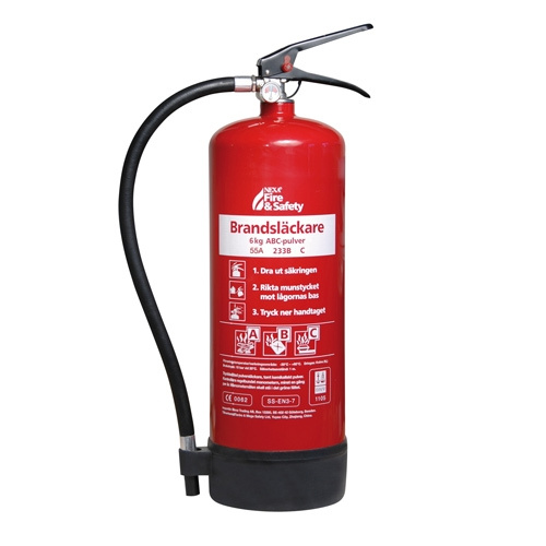 Nexa Fire & Safety Brandsläckare Röd 6kg 55A i gruppen HJEM, HUS OG HAGE / Alarm, Sikkerhet og overvåking / Brann, røyk, gass / Brannslukkningsapparat hos TP E-commerce Nordic AB (38-47079-VRX)