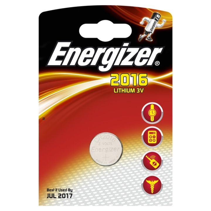 ENERGIZER 2016-CR2016 1-pack i gruppen Elektronikk / Batterier & Ladere / Batterier / knappcelle hos TP E-commerce Nordic AB (38-47909)