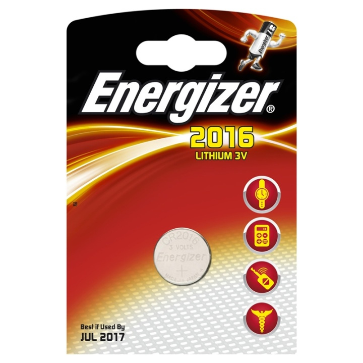 Energizer Batteri CR2016 Lithium 1-pack i gruppen Elektronikk / Batterier & Ladere / Batterier / knappcelle hos TP E-commerce Nordic AB (38-47909)