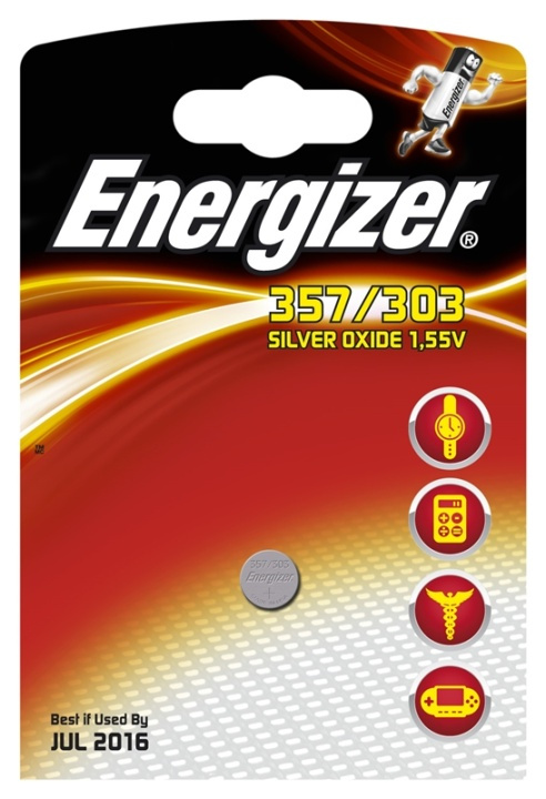 ENERGIZER 357 / 303 1-p i gruppen Elektronikk / Batterier & Ladere / Batterier / knappcelle hos TP E-commerce Nordic AB (38-47918)