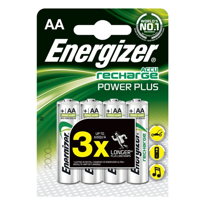 ENERGIZER 2000 mAh AA LR6 4-p oppladbart i gruppen Elektronikk / Batterier & Ladere / Oppladbare batterier / AA hos TP E-commerce Nordic AB (38-47922)