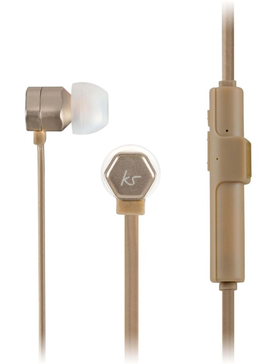 KitSound Hörlur Hive Guld In-Ear Trådlös Mic i gruppen Elektronikk / Lyd & Bilde / Hodetelefoner & Tilbehør / Hodetelefoner hos TP E-commerce Nordic AB (38-48534)