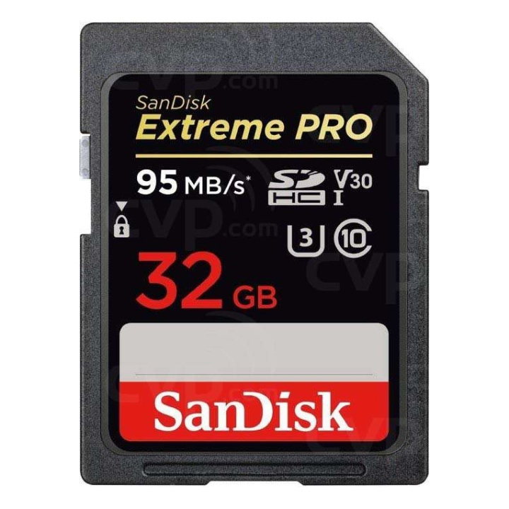 SANDISK SDHC Extreme Pro 32GB 95MB/s UHS-I V30 U3 C10 i gruppen Elektronikk / Lagringsmedia / Minnekort / SD/SDHC/SDXC hos TP E-commerce Nordic AB (38-49315)