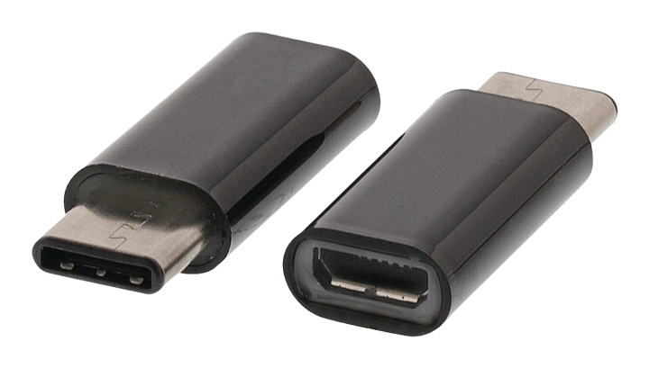 Valueline USB 2.0 Adapter USB-C Han - USB Micro B Hun Sort i gruppen SMARTTELEFON & NETTBRETT / Ladere og Kabler / Adaptere hos TP E-commerce Nordic AB (38-50155)
