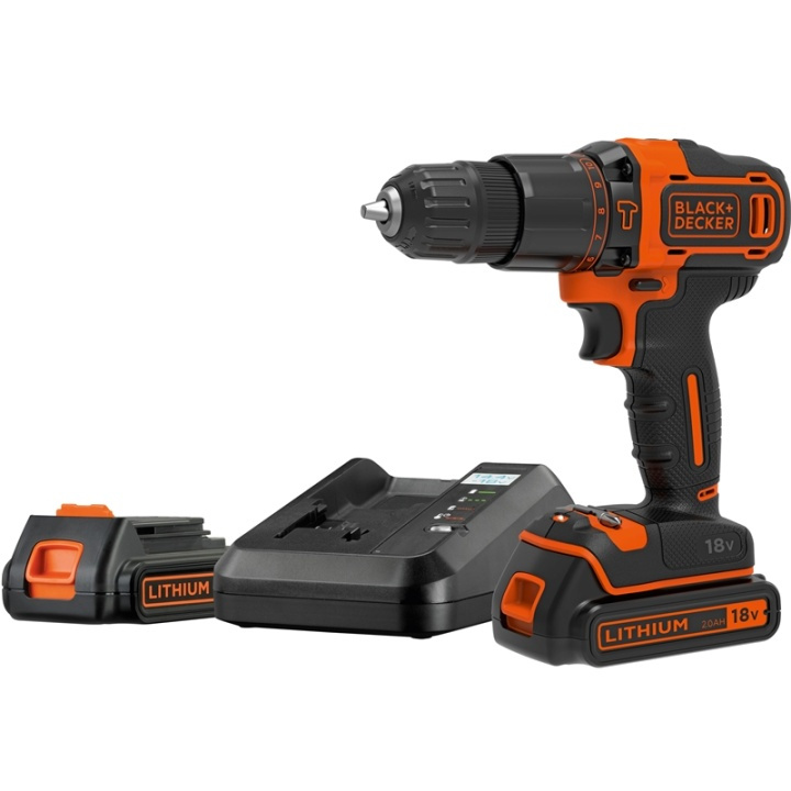 Black & Decker Skruvdragare 18V 2 batterier i gruppen HJEM, HUS OG HAGE / Verktøy / Skrutrekkere hos TP E-commerce Nordic AB (38-50226)