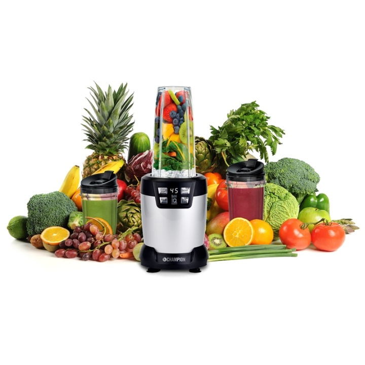 Champion Nutrition Blender Pro Digital 1200W NB500 Svart/sølv i gruppen HJEM, HUS OG HAGE / Husholdningsapparater / Matprosessorer og kjøkkenassistenter / Miksere og blendere hos TP E-commerce Nordic AB (38-50304)