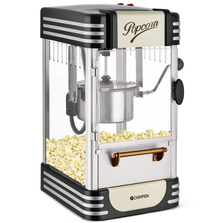 Champion Popcornmaskin Retro, svart utgave i gruppen HJEM, HUS OG HAGE / Husholdningsapparater / Popcornmaskiner hos TP E-commerce Nordic AB (38-50306)
