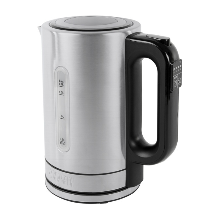 Champion Vannkoker Temp 1,7L VK410 i rustfritt stål i gruppen HJEM, HUS OG HAGE / Husholdningsapparater / Vann og juice / Vannkokere hos TP E-commerce Nordic AB (38-50315)