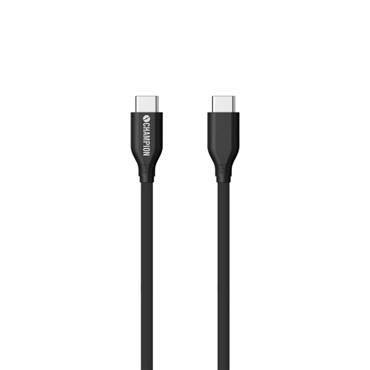 Champion USB-C-kabel 60W 1m svart i gruppen SMARTTELEFON & NETTBRETT / Ladere og Kabler / Kabler / Kabler type C hos TP E-commerce Nordic AB (38-51316)