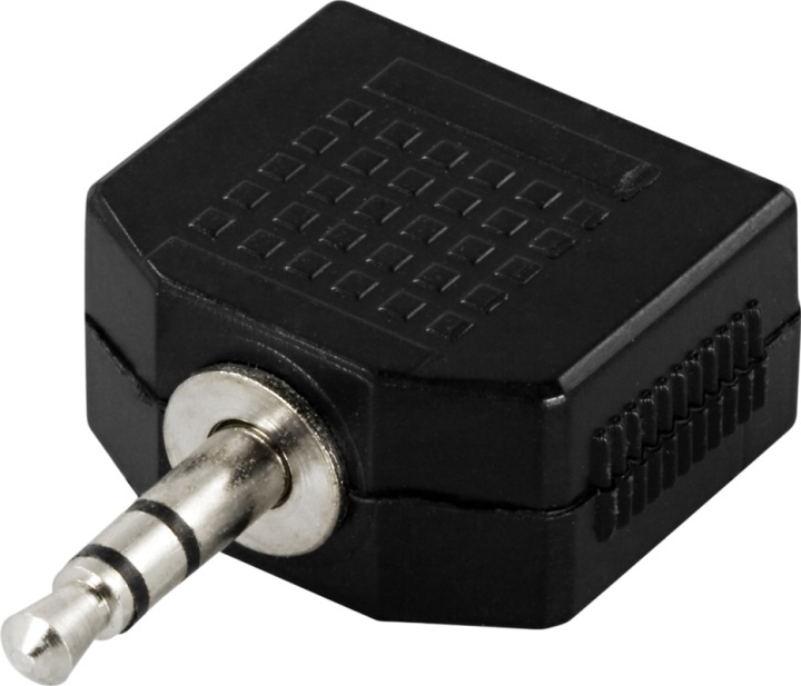 DELTACO Y-adapter for lyd 1x3,5mm output til 2x3,5mm input i gruppen Elektronikk / Kabler og adaptere / Lyd analog / Adaptere hos TP E-commerce Nordic AB (38-5174)