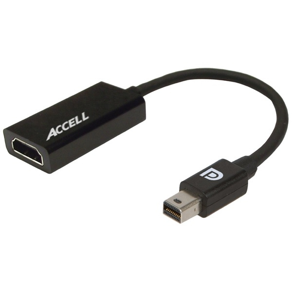 ACCELL UltraAV, MiniDP till HDMI-adapter, 3D, 4K, 0,2m, svart i gruppen Elektronikk / Kabler og adaptere / HDMI / Adaptere hos TP E-commerce Nordic AB (38-52548)