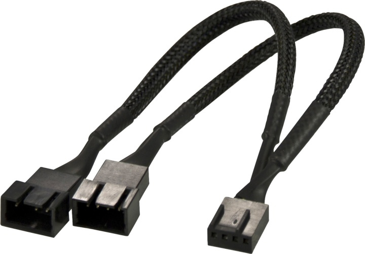 AKASA splitter for PWM-vifter,1x4-pin ha til 2x4-pin hu, svart i gruppen Datautstyr / Kabler og adaptere / Intern / Strømkabler og adaptere hos TP E-commerce Nordic AB (38-52565)