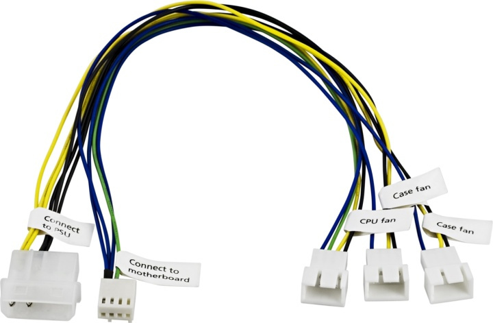 Akasa viftekabel for 1xCPU og 2xChassie-vifter fra hovedkortets 4-pinners kontakt i gruppen Datautstyr / Kabler og adaptere / Intern / Strømkabler og adaptere hos TP E-commerce Nordic AB (38-52585)