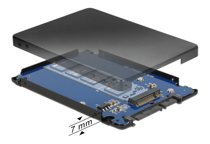 DeLOCK 22-pin SATA til M.2 (NGFF) adapter, 2,5