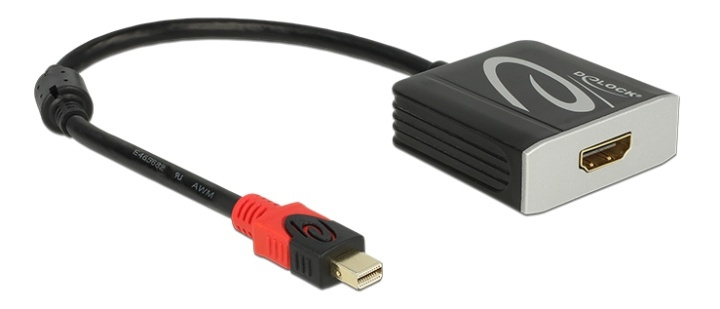 DeLOCK mini DisplayPort to HDMI-adapter, active, 4K in 60Hz, black i gruppen Datautstyr / Kabler og adaptere / DisplayPort / Adaptere hos TP E-commerce Nordic AB (38-52986)