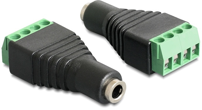 DeLOCK adapter, 3,5mm stereo ho till 4-pin terminalblock, svart i gruppen Elektronikk / Kabler og adaptere / Lyd analog / Adaptere hos TP E-commerce Nordic AB (38-53005)