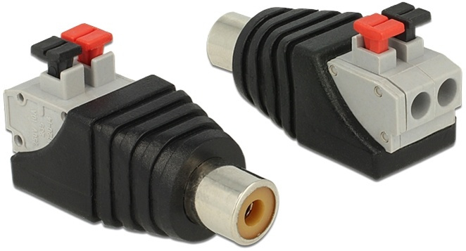 DeLOCK RCA terminalblokkadapter, RCA hona, pitch 5mm i gruppen Elektronikk / Kabler og adaptere / RCA / Adaptere hos TP E-commerce Nordic AB (38-53011)