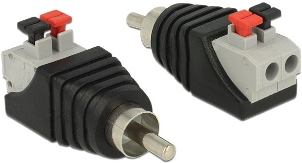 DeLOCK RCA terminalblocksadapter, RCA hane, pitch 5mm i gruppen Elektronikk / Kabler og adaptere / Lyd analog / Adaptere hos TP E-commerce Nordic AB (38-53012)