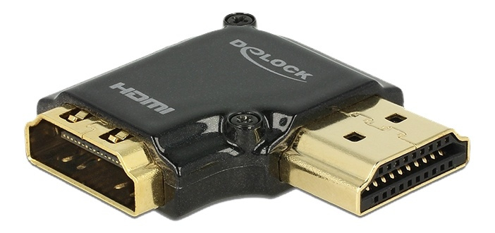 DeLOCK HDMI-adapter, 19-pinners ho-ha, vinklet 90° til høyre, svart i gruppen Elektronikk / Kabler og adaptere / HDMI / Adaptere hos TP E-commerce Nordic AB (38-53017)