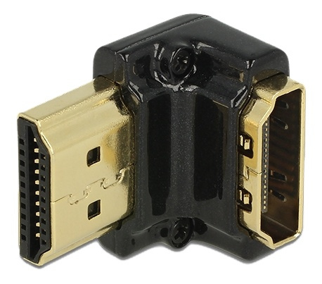 DeLOCK HDMI-adapter, 19-pinners ho-ha, vinklet 90° ned, svart i gruppen Elektronikk / Kabler og adaptere / HDMI / Adaptere hos TP E-commerce Nordic AB (38-53018)