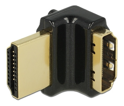 DeLOCK HDMI-adapter, 19-pinners ho-ha, vinklet 90° opp, svart i gruppen Elektronikk / Kabler og adaptere / HDMI / Adaptere hos TP E-commerce Nordic AB (38-53019)