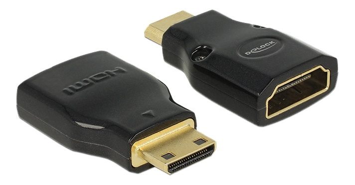 Delock Adapter High Speed HDMI with Ethernet – HDMI Mini-C male > HDMI i gruppen Elektronikk / Kabler og adaptere / HDMI / Adaptere hos TP E-commerce Nordic AB (38-53021)