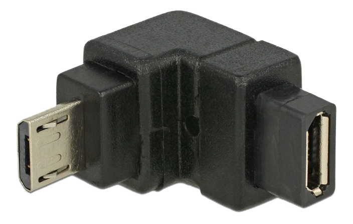 Delock Adapter USB 2.0 Micro-B male > USB 2.0 Micro-B female angled do i gruppen Datautstyr / Kabler og adaptere / USB / Micro-USB / Adaptere hos TP E-commerce Nordic AB (38-53024)