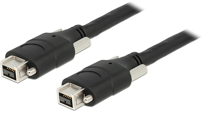 DeLOCK Firewire 800 kabel, 9-pin ha - 9-pin ha, 1m, svart i gruppen Datautstyr / Kabler og adaptere / Firewire hos TP E-commerce Nordic AB (38-53045)