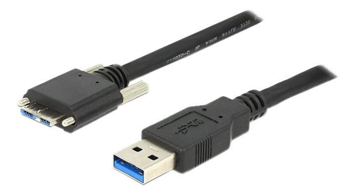 DeLOCK USB 3.0 kabel, Type A Ha - Type Micro B Ha, 3m, svart i gruppen Datautstyr / Kabler og adaptere / USB / USB-A / Kabler hos TP E-commerce Nordic AB (38-53048)