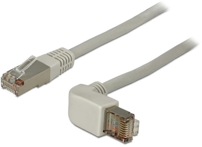 DeLOCK Cat.6A SSTP-kabel, vinklad - rak kontakt, 3m i gruppen Datautstyr / Kabler og adaptere / Nettverk / Cat6 hos TP E-commerce Nordic AB (38-53050)