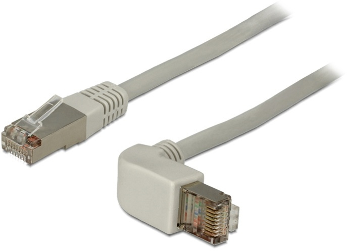 DeLOCK Cat.6A SSTP-kabel, vinklet - rett kontakt, 3m i gruppen Datautstyr / Kabler og adaptere / Nettverk / Cat6 hos TP E-commerce Nordic AB (38-53050)