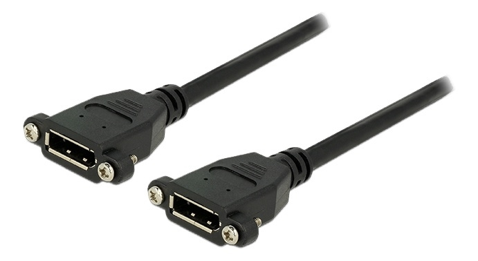 DeLOCK DisplayPort-adapter, 0,25 m, 20-pinners fe-fe, DP 1.1, 4-40 UNC i gruppen Datautstyr / Kabler og adaptere / DisplayPort / Adaptere hos TP E-commerce Nordic AB (38-53078)