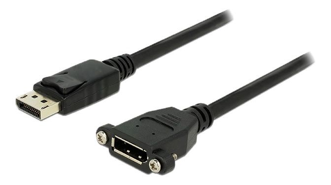 DeLOCK DisplayPort 1.2-kabel, ha - ho, 3840x2160 60Hz, 1m i gruppen Datautstyr / Kabler og adaptere / DisplayPort / Kabler hos TP E-commerce Nordic AB (38-53079)