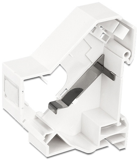 DeLOCK Keystone Mounting for DIN rail, shielded, white i gruppen Datautstyr / Kabler og adaptere / Nettverk / Adaptere og koblinger hos TP E-commerce Nordic AB (38-53084)