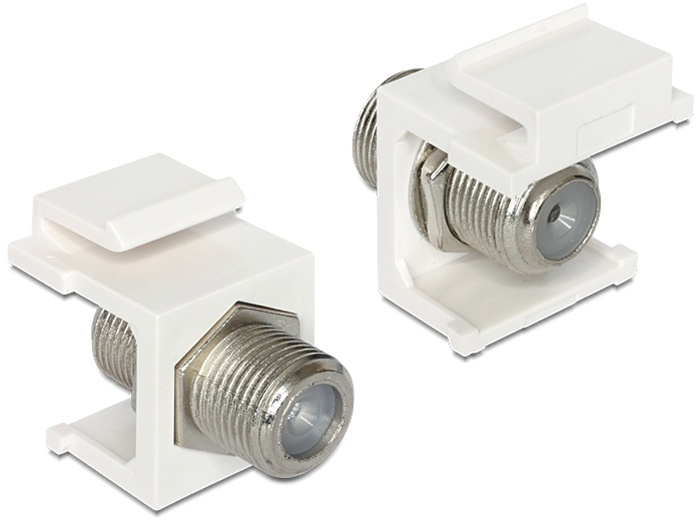 DeLOCK Keystone-modul, F-kontakt ho - F-kontakt ho, 75 Ohm i gruppen Datautstyr / Kabler og adaptere / Nettverk / Adaptere og koblinger hos TP E-commerce Nordic AB (38-53089)