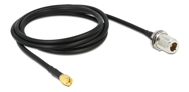 DeLOCK antennekabel, N hunn - RP SMA hann, 50Ohm, 1,5m i gruppen Datautstyr / Kabler og adaptere / Nettverk / RP-SMA hos TP E-commerce Nordic AB (38-53114)