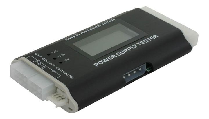 DeLOCK Strømforsyningstester med LCD, ATX12V, 24-pinners, 4/8-pinners, PCI-E, SATA i gruppen Datautstyr / PC-Komponenter / Verktøy og montering hos TP E-commerce Nordic AB (38-53145)